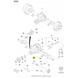 O-ring, uszczelka most tylny Ford Transit 2000-2006 (FY) OE 3965377