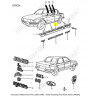 Listwa prawa Ford Escort MkIII/Orion MkI (1981-1986) OE 1618150