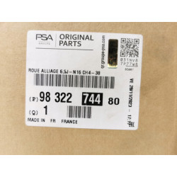 FELGA ALUMINIOWA 6,5JX16 GROUPE PSA OE 9832274480