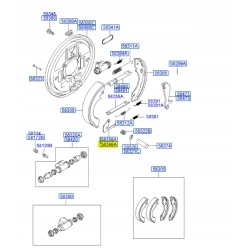 Dźwignia, szczęki hamulcowe prawy tył Hyundai H-1 2001- OE 58470 4A200