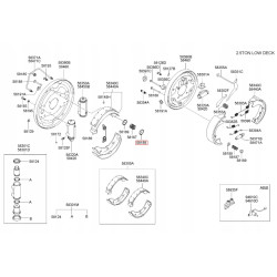 ZESPÓŁ SPRĘŻYN, SZCZĘKI HAMULCOWE HYUNDAI MIGHTY 2 98 OE 58189-45000