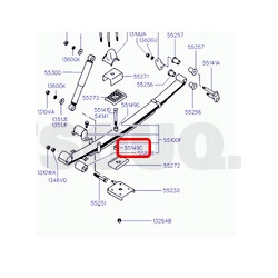 Tuleja resora Hyundai H1 1996- OE 55145 43000