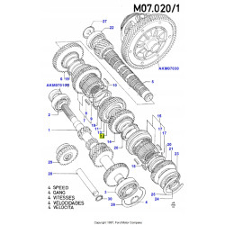 Podkładka -Docisk ręcznej skrzyni biegów FORD Fiesta 1976-1989 (AX) 1671781