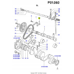 Płytka Oporowa Wałka Rozrządu FORD Fiesta 1976-1989 (AX) OE 1710523