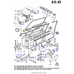 Klips, Drzwi przednie i elementy mocujące Fiesta 1976-1989 (AX) OE 6053937