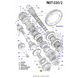 Pierścień - Zatrzymujący skrzyni biegów FORD Fiesta 1976-1989 (AX) 6113437