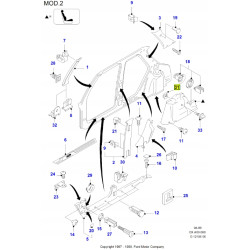 Zacisk, klips Tapicerka boczna FORD Fiesta 1995-2002 (DX) OE 6700094