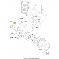 Klucz - Woodruff Wał korbowy FORD Focus 1998-2005 (CAK) OE 1663923