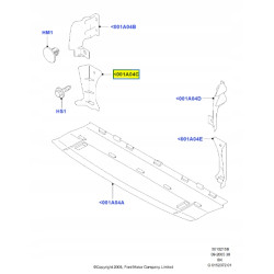 Deflektor powietrza prawy FORD Fiesta 01-08 / Fusion 01-12 (CBK) OE 1358330