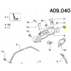 ZAŚLEPKA LAMPY LEWY TYŁ FORD ESCORT KOMBI 90-95 OE 6981151