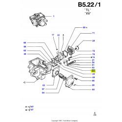 Korek Rozprężny Gaźnik FORD Transit 1985-1991 (CY) OE 1596313