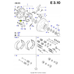 Segment-Ząbkowany-Regul.Klocka Hamulce Tylne FORD Fiesta 1976-1989 6035887