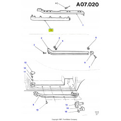 Prowadnica drzwi przesuwnych górna FORD Transit 1994-2000 (EY) OE 1015253