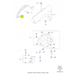Osłona, błotnik prawy przód FORD Everest 2009- OE 4986823