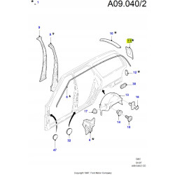 Uchwyt, Poszycia Boku Tyl. I Części Towarz. FORD Mondeo 1996-2000 1054106