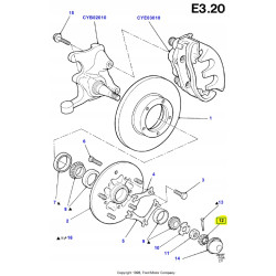 Zaczep - Nakrętka, Tarcza hamulcowa i piasta koła Transit 1985-1991 1105017