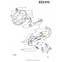 Sprężyna, szczęki hamulcowe tył Ford P100 1987-1993 OE 1582843