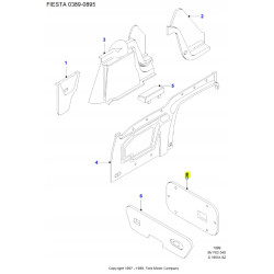Wykończenie - Tylne drzwi Ford Fiesta 1989-1996 OE 1017695