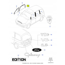 Naklejka - Pasek, Drzwi Prawy Tył Ford Galaxy 2000-2006 OE 1112094