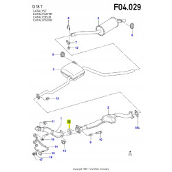 Pierścień, układ wydechowy Ford Sierra 1987-1993 OE 6745092