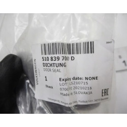 Uszczelka drzwi prawy tył Volkswagen Golf Sportsvan OE 510839700D