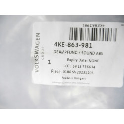 Sound absorber drzwi tył Audi E-TRON OE 4KE863981