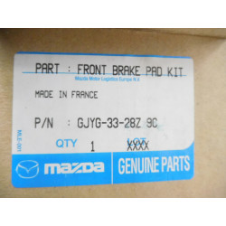Zestaw klocków hamulcowych, hamulce tarczowe przód Mazda 6 GJYG-33-28Z 9C