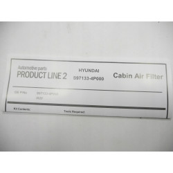 Filtr kabinowy Hyundai I20 OE S9713 34P000