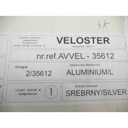 Listwa ochronna bagażnika Hyundai Veloster 2011- OE AVVEL-35612