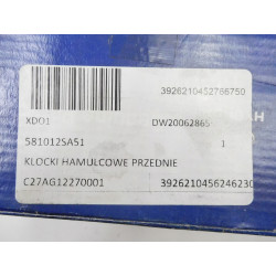 Klocki hamulcowe przód Hyundai IX35 Tucson OE 58101 2SA51