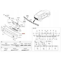 Listwa, uszczelka tylnego panelu Hyundai Tucson OE 87373 D3000