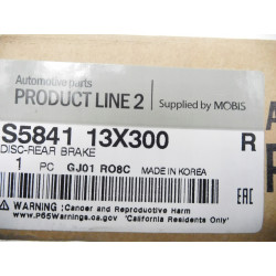 Tarcza hamulcowa tył Hyundai Veloster Elantra S5841 13X300