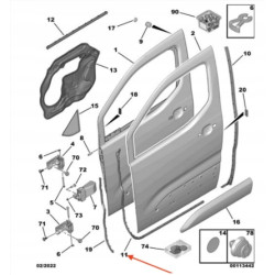 Uszczelka drzwi lewy przód Citroen Berlingo K9 OE 9820661380