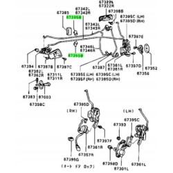 ZACISK,BLOKOWANIE DRZWI PRZÓD MITSUBISHI MONTERO PAJERO OE MS470425