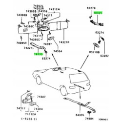 UCHWYT,WSPOM. WEWNĘTRZNY DACHU MTISUBISHI COLT GALANT OE MB361330