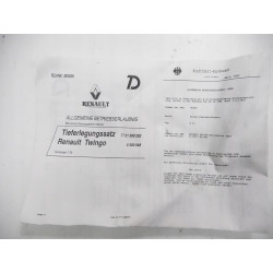 Sprężyny obniżające Renault Twingo OE 7701380282