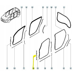 Uszczelka drzwi lewy przód Renault Espace V OE 769227629R