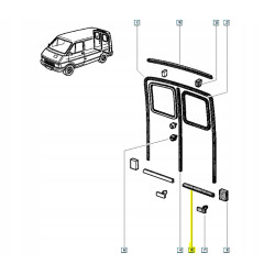 Uszczelka drzwi dolna Renault Trafic I OE 7700774647