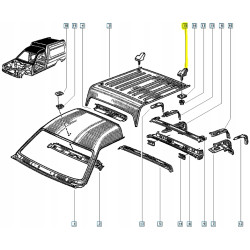 Uchwyt, mocowanie dach Renault Extra OE 7700762795