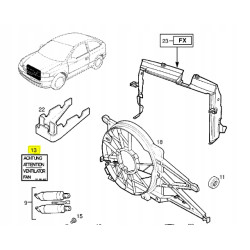 Naklejka ostrzegawcza Opel Astra G Zafira A OE 90500370