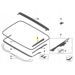 Guma, uszczelka szyberdachu BMW 5 G31 OE 54107391880