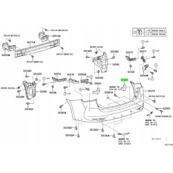 Nakładka, wspornik zderzaka prawy tył Toyota Avensis OE 52462-05010