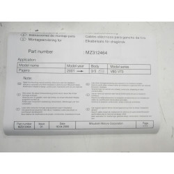 Wiązka haka holowniczego Mitsubishi Pajero 2001- OE MZ312464