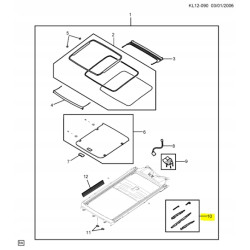 Siłownik słoneczny Chevrolet Capitva OE 96623061