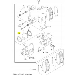 Uszczelka przedniego zacisku hamulcowego Chevrolet Matiz Spark OE 96316585