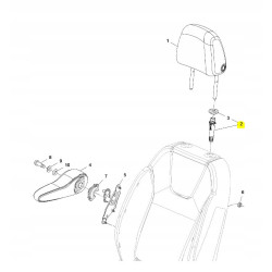 Prowadnica zagłówka fotela przód Opel Crossland X OE 13292801