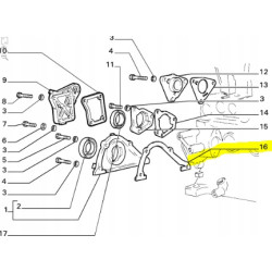 Uszczelka pokrywy skrzyni korbowej Fiat Uno OE 4249516
