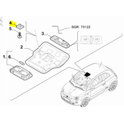 Spinka blaszka montażowa Fiat Bravo 500 OE 14369271