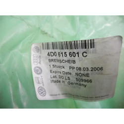 TARCZA HAMULCOWA AUDI A8/S8 Quattro 4D0615601C 4D 1999-2003 Quattro