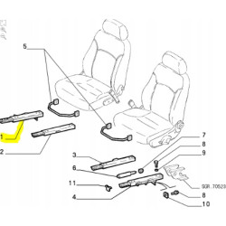 Prowadnica fotela prawy przód Fiat Brava Marea OE 46994300